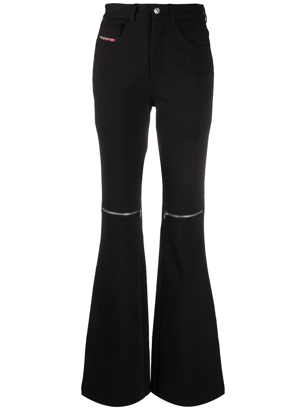 flared zip trousers - 1