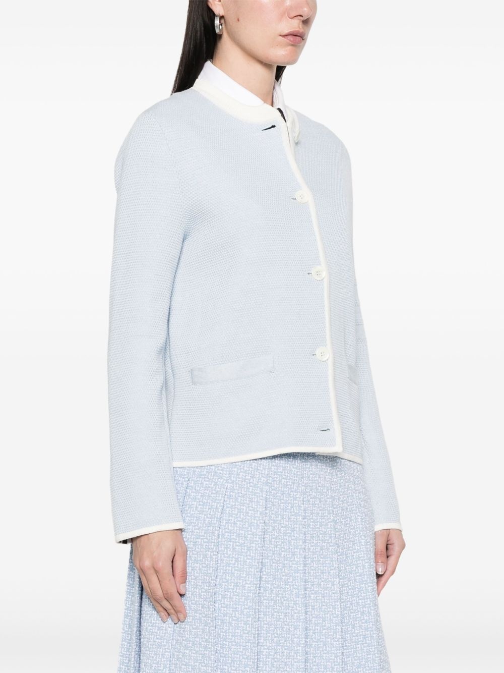 honeycomb-knit jacket - 3