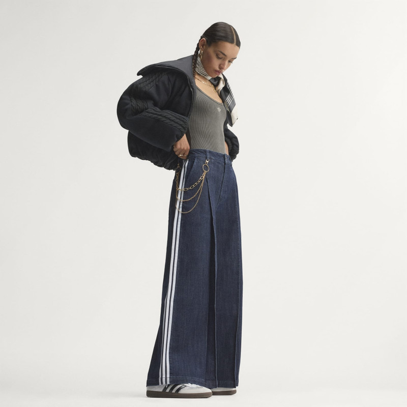 DENIM PLEATS WIDE LEG PANTS 6