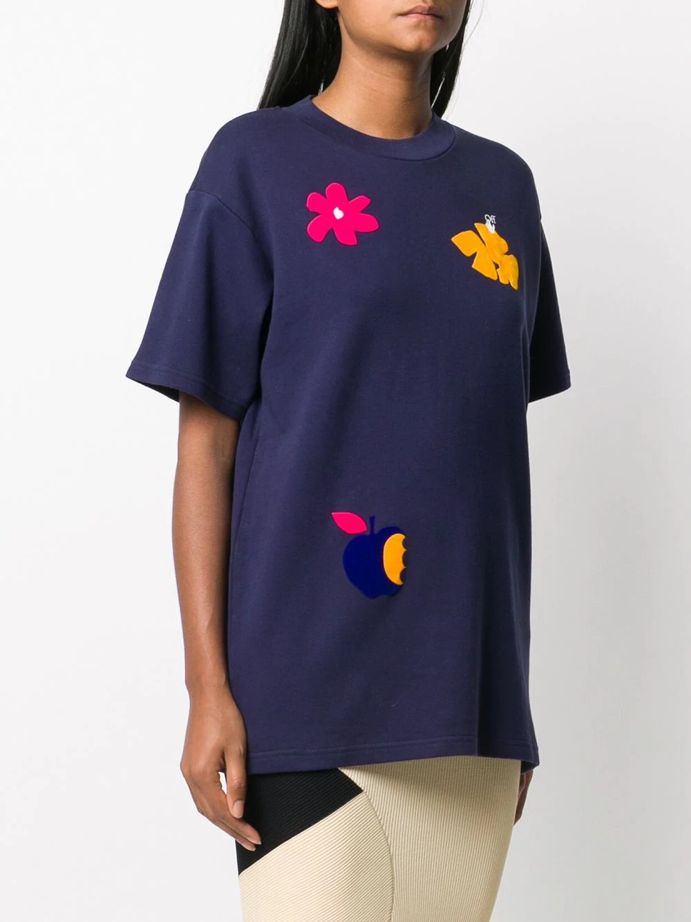 Arrows-motif floral-print T-shirt - 3