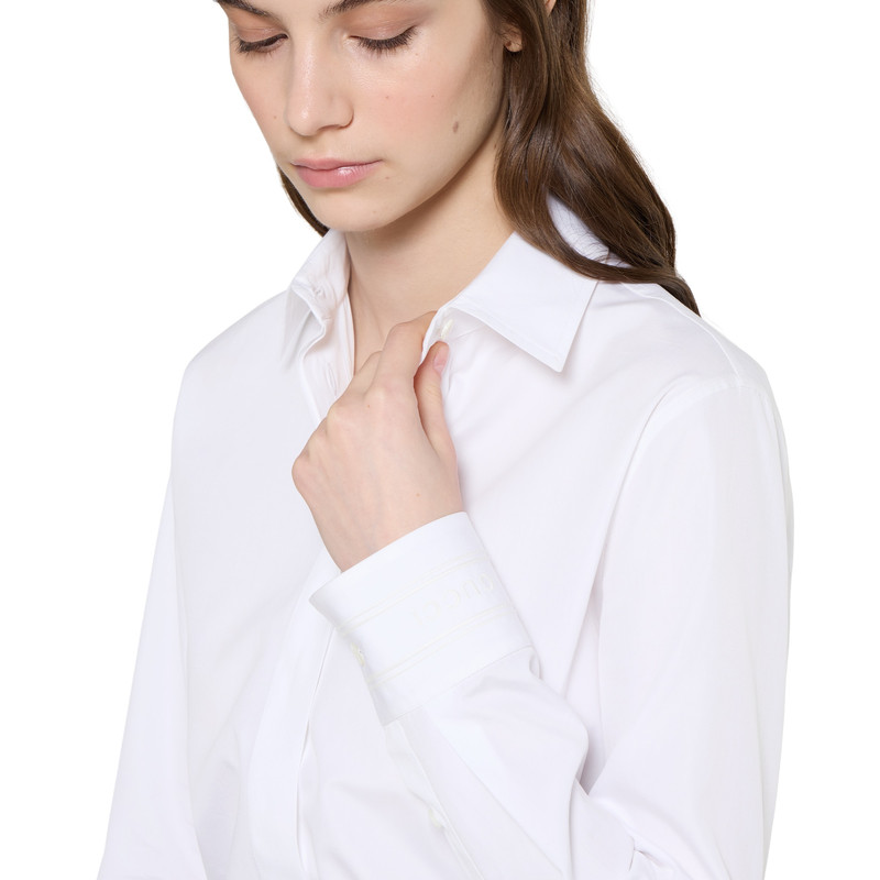 Cotton poplin shirt with embroidery 5