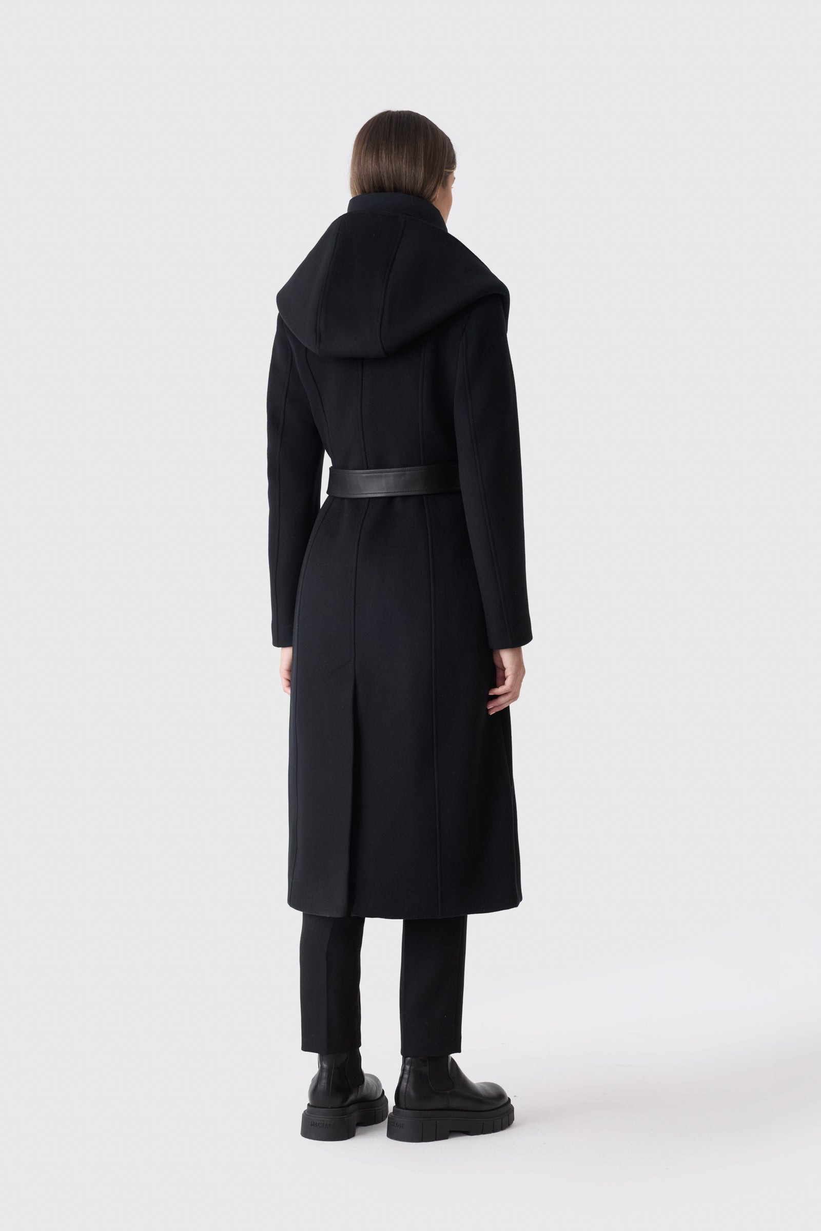 SHIA-LG 2-in-1 Double-Face Wool Coat With Removable Bib - 4