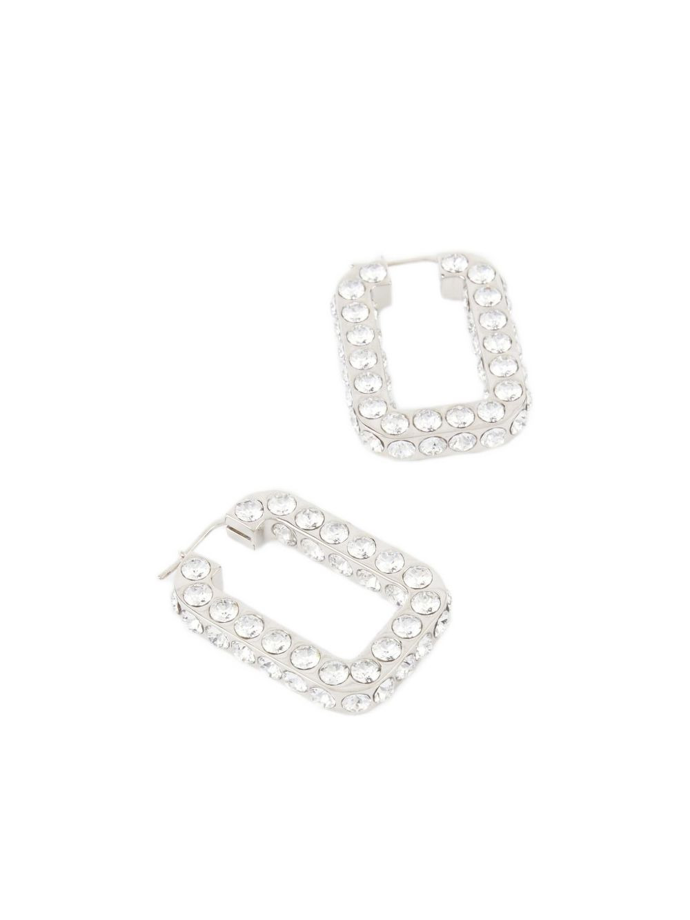 crystal-embellished hoop earrings - 4