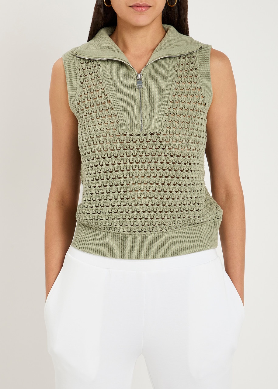 Varley Bains Half-zip Open-knit Vest - 2