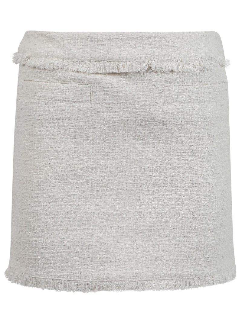 Tweed Mini Skirt Off-white 1