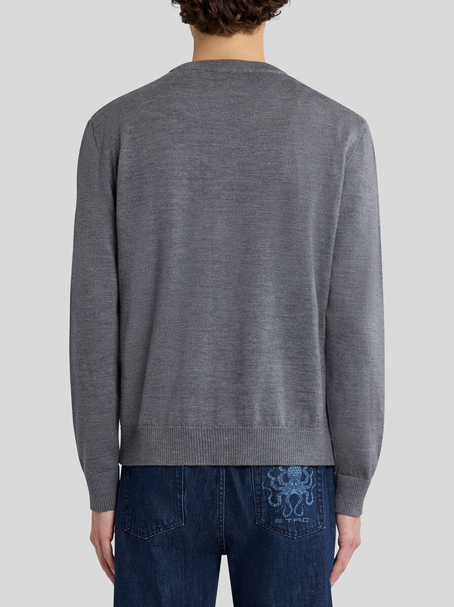WOOL JUMPER WITH OCTOPUS AND LOGO - 5