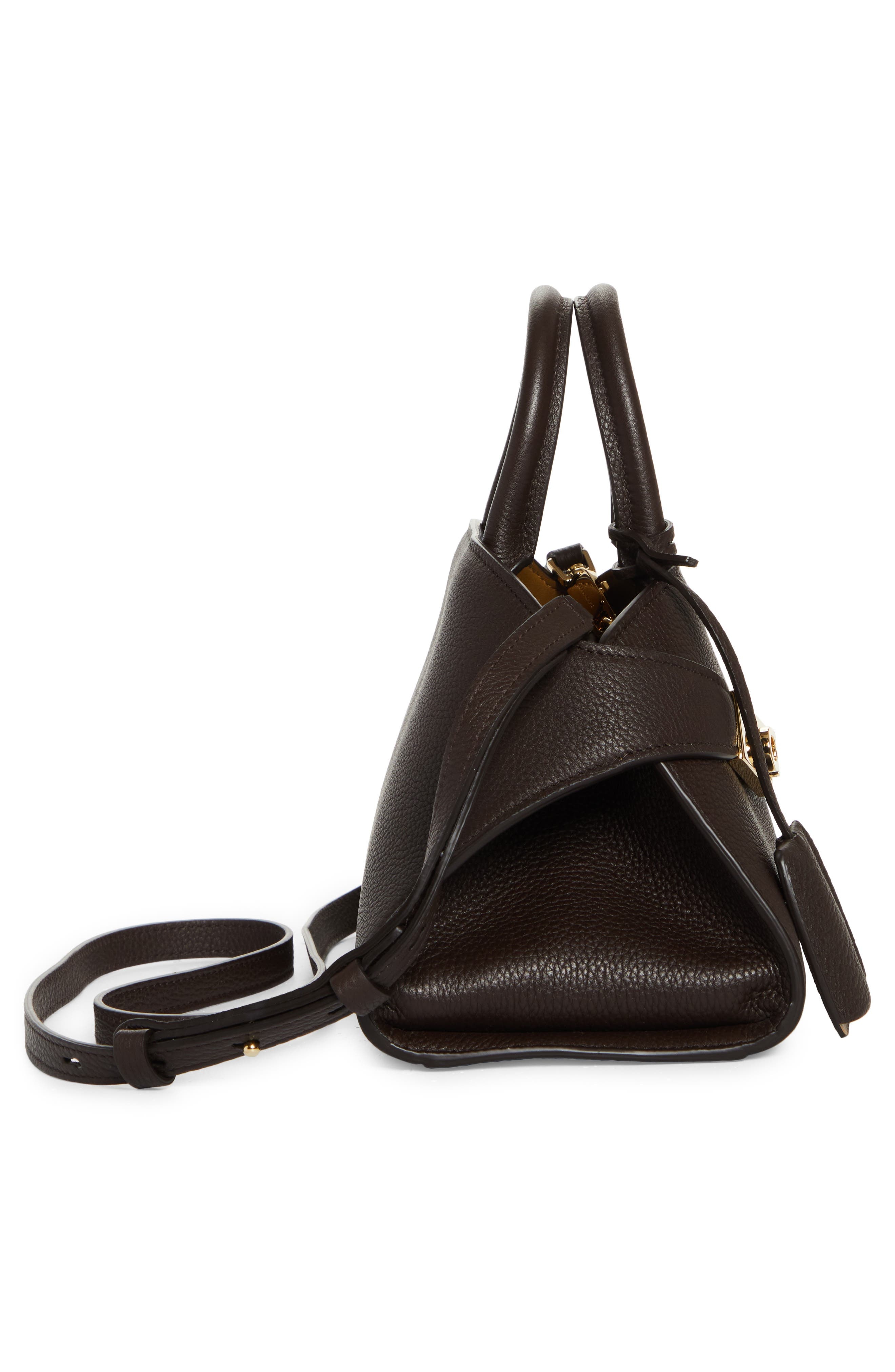 FERRAGAMO Mini Hug Soft Leather Top Handle Bag in Testa Di Moro at Nordstrom - 5