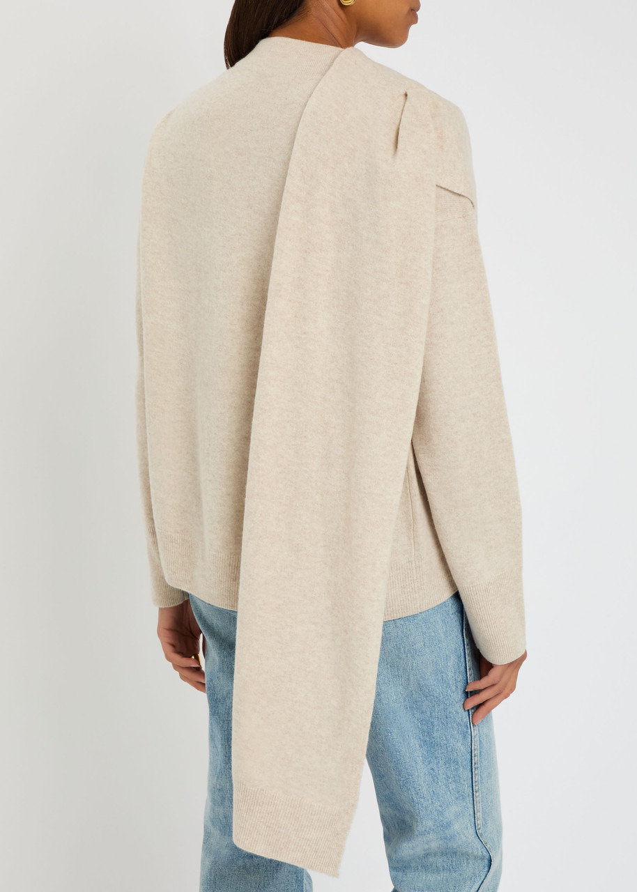 Vince Cape-effect Wool and Cashmere-blend Jumper - 3