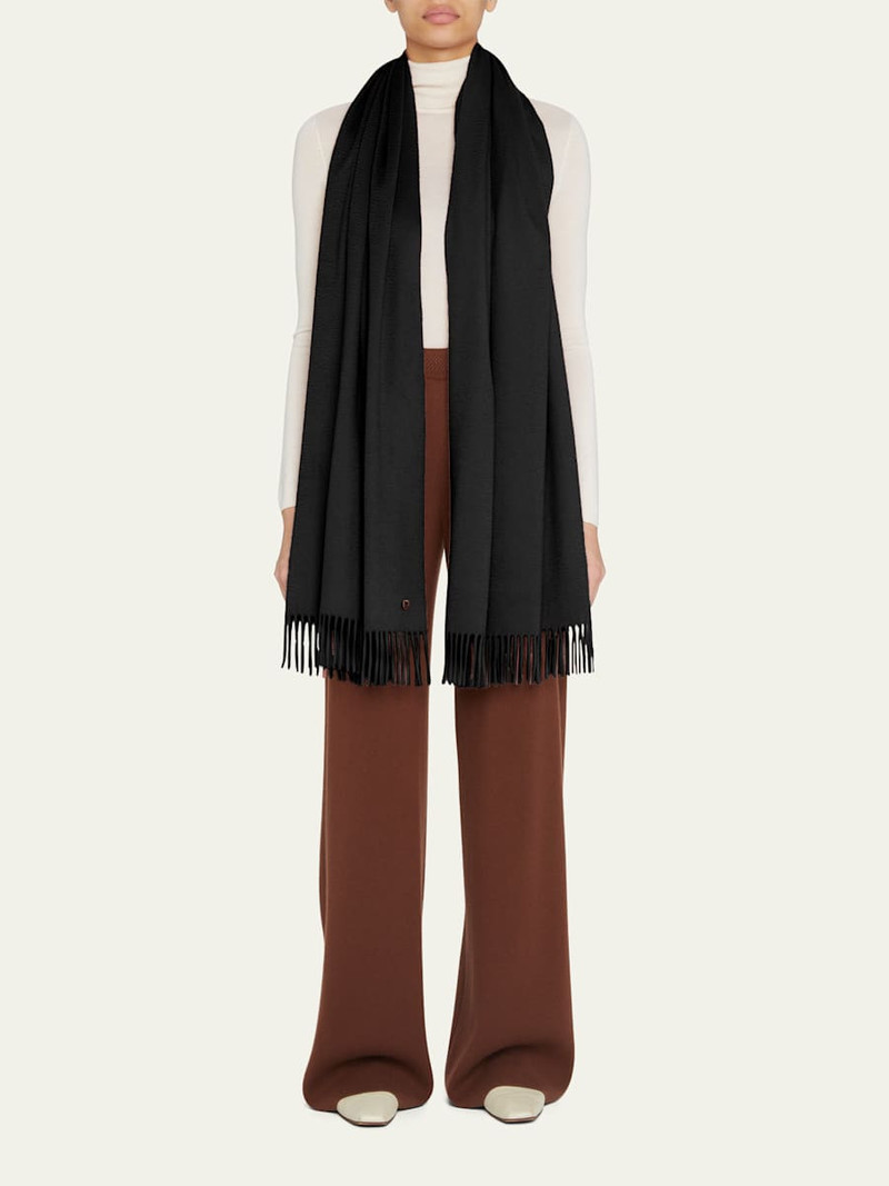 Loro Piana Cashmere Fringe-Trim Opera Stole outlook