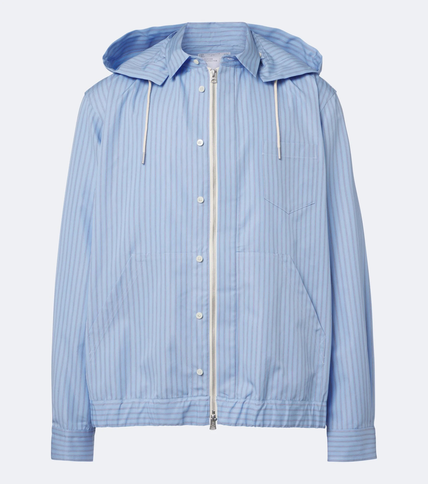 Striped cotton-blend jacket - 1