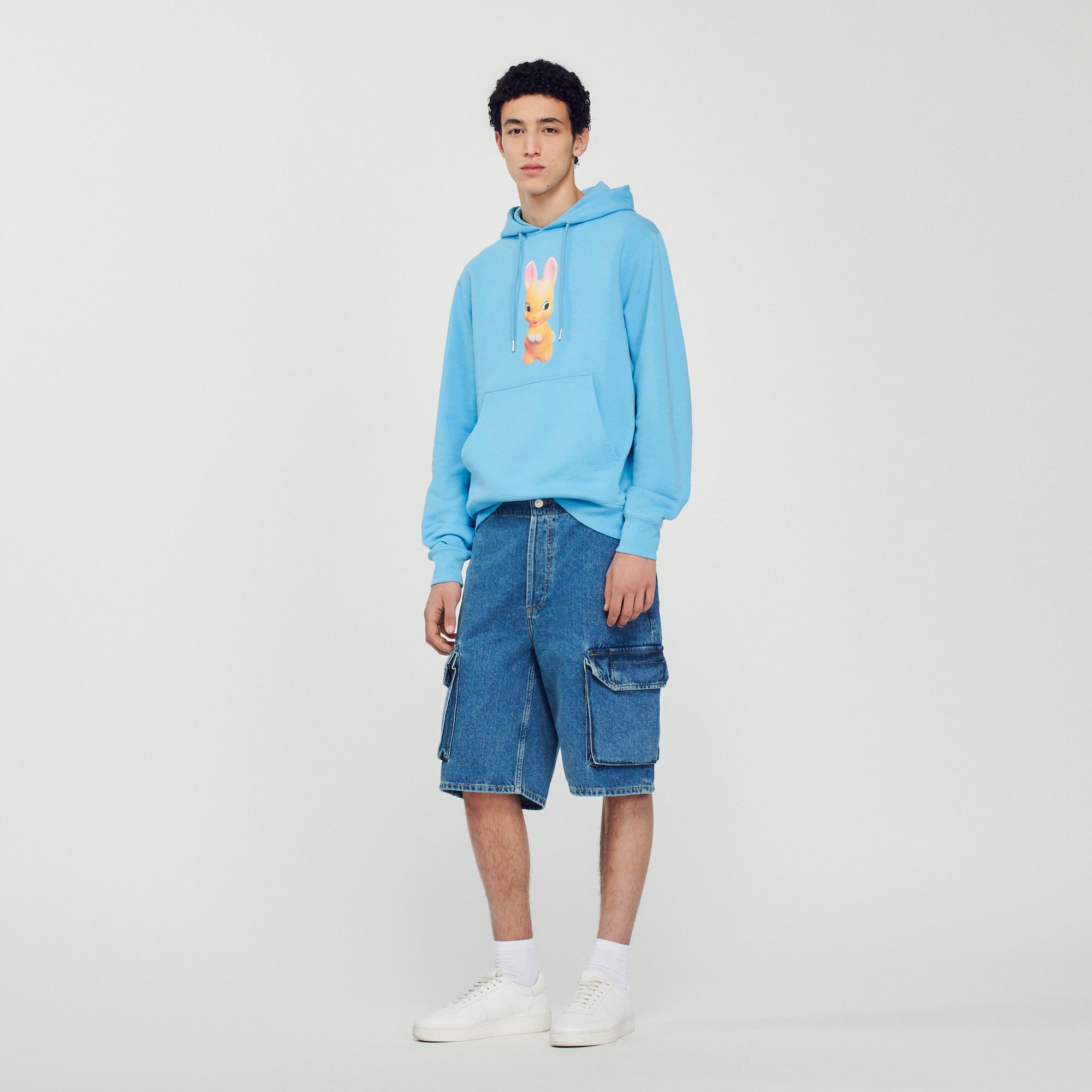Rabbit print hoodie - 2