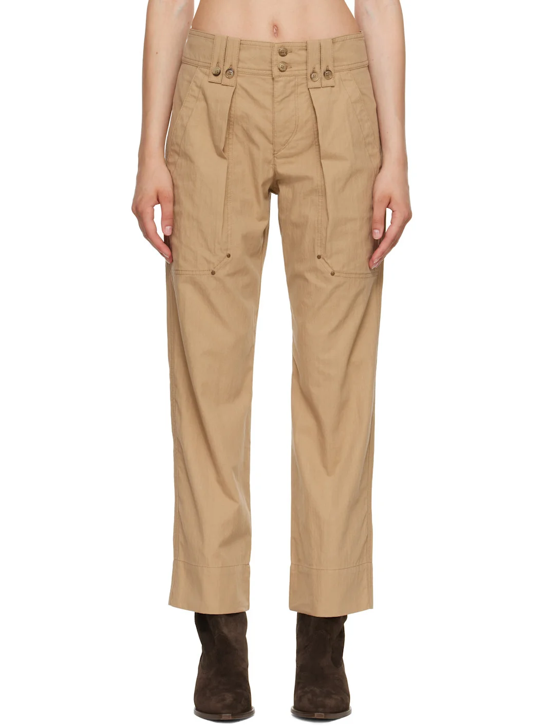 Khaki Amandine Trousers - 1