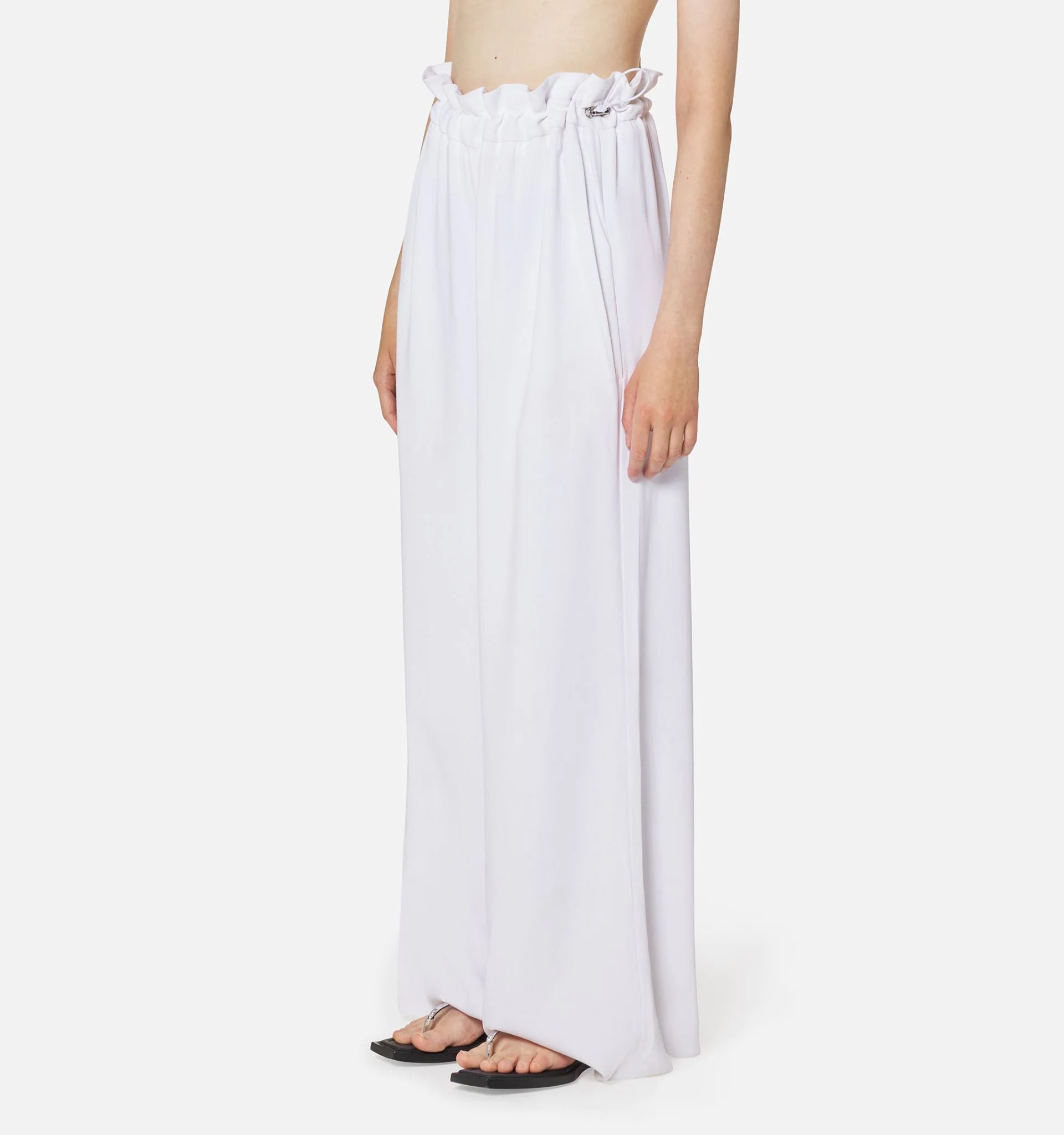 Flared Trousers With Elasticated Waist - 3