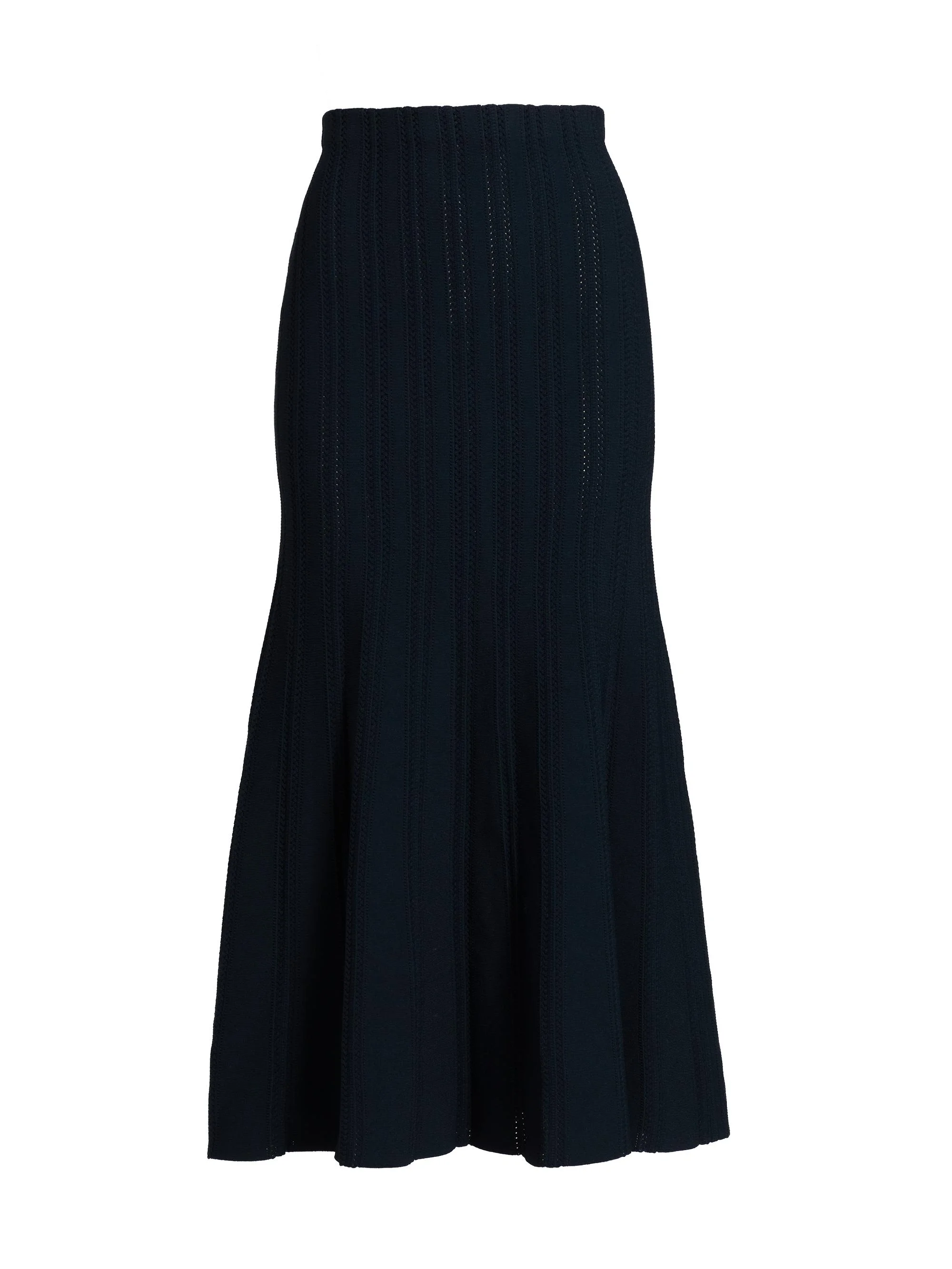 Women's Lyra Rib-Knit Jacquard Maxi Skirt - Navy - 1