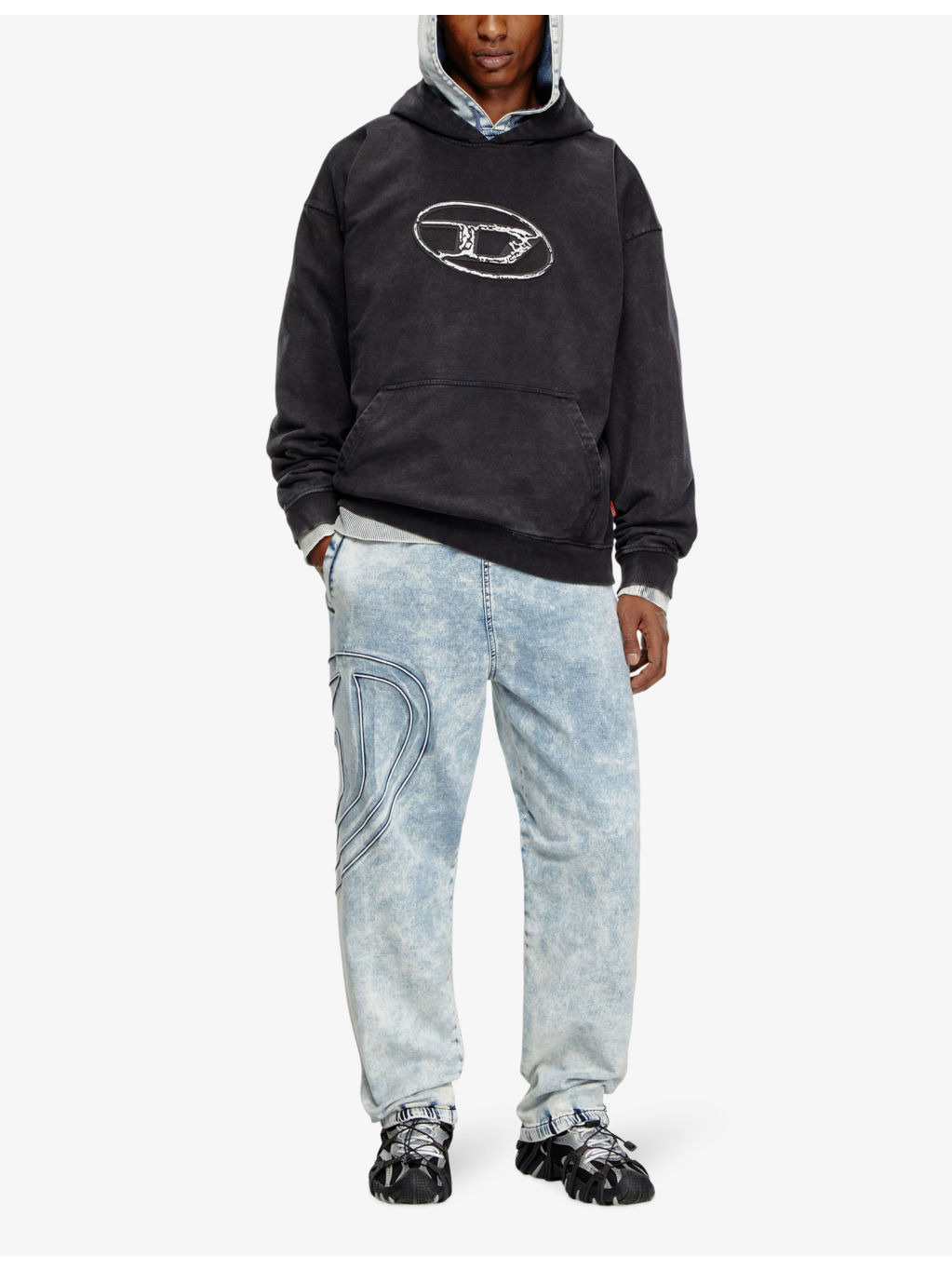 S-Boxt Q7 logo-print relaxed-fit cotton hoody - 2