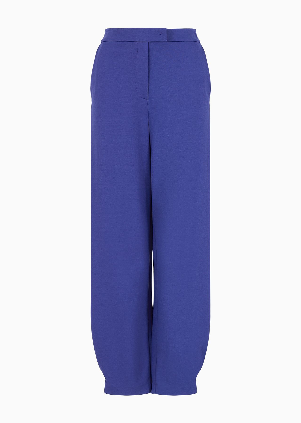 Stretch Milano-stitch fabric trousers with narrow hem - 1