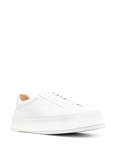 Jil Sander tonal lace-up fastening sneakers outlook