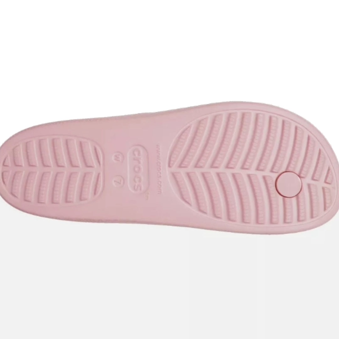 (WMNS) Crocs Classic Platform Bow Flip Flops 'Pink Teal' 210182-606 - 5