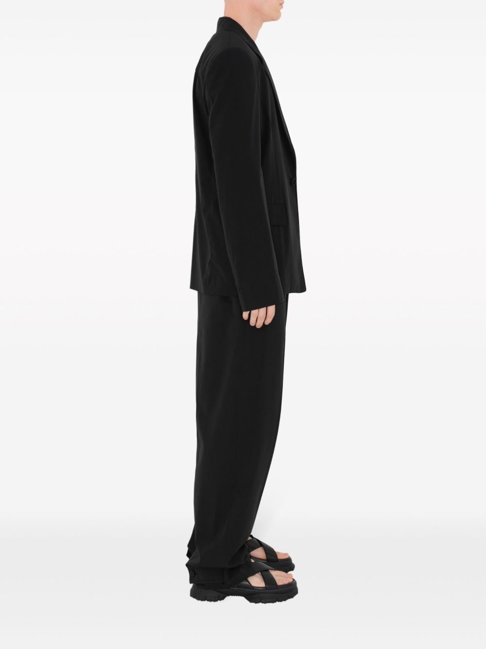 single-breasted wool blazer - 3