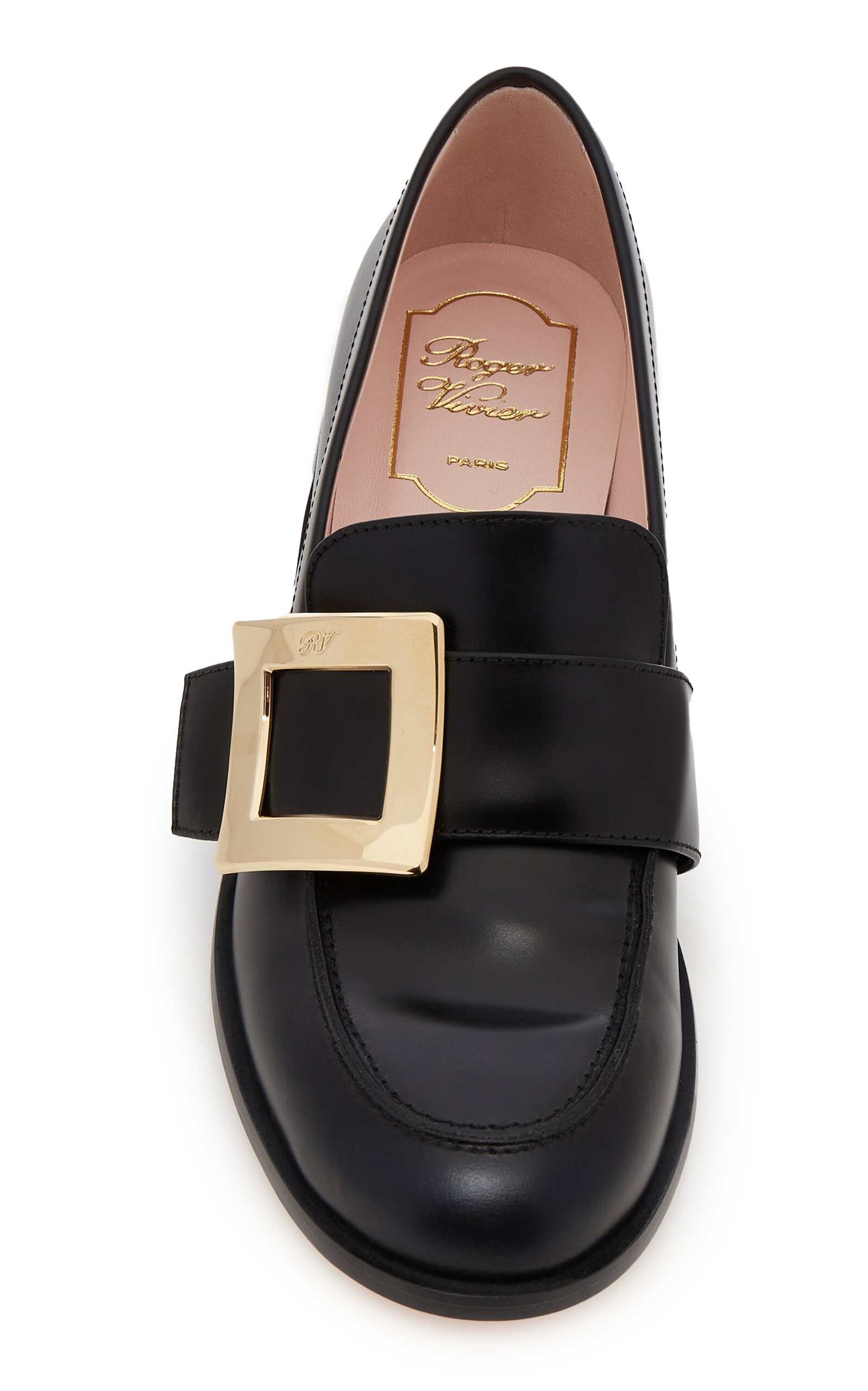 Viv' Rangers Buckle-Embellished Leather Loafers black - 4