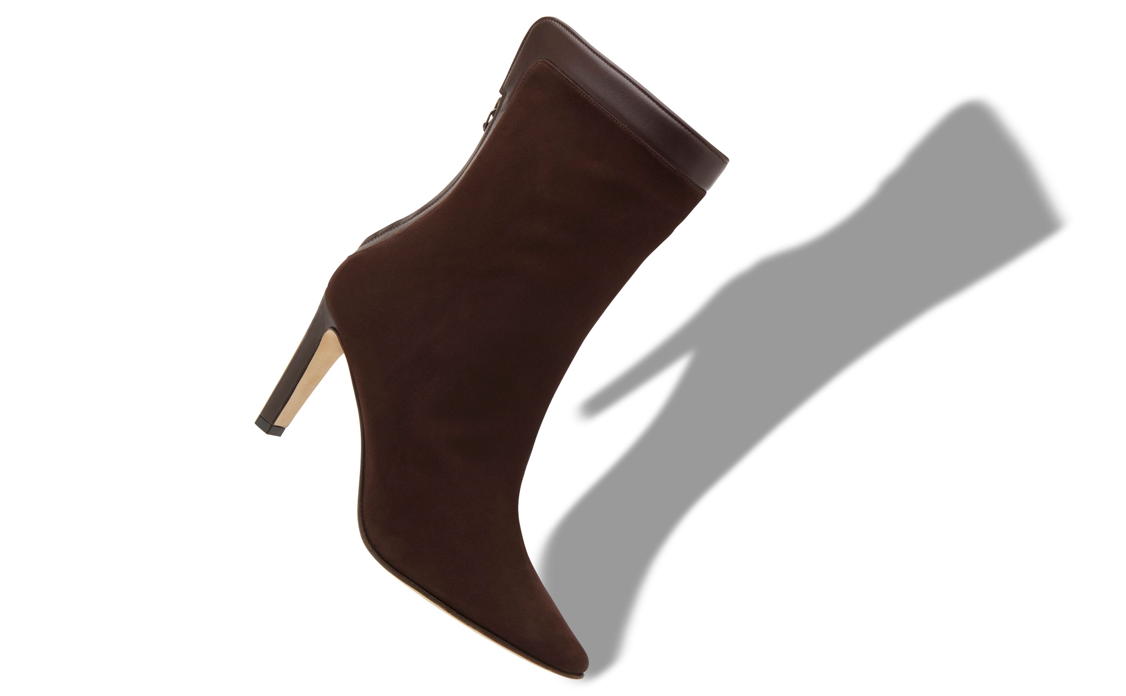 Dark Brown Suede Ankle Boots - 2