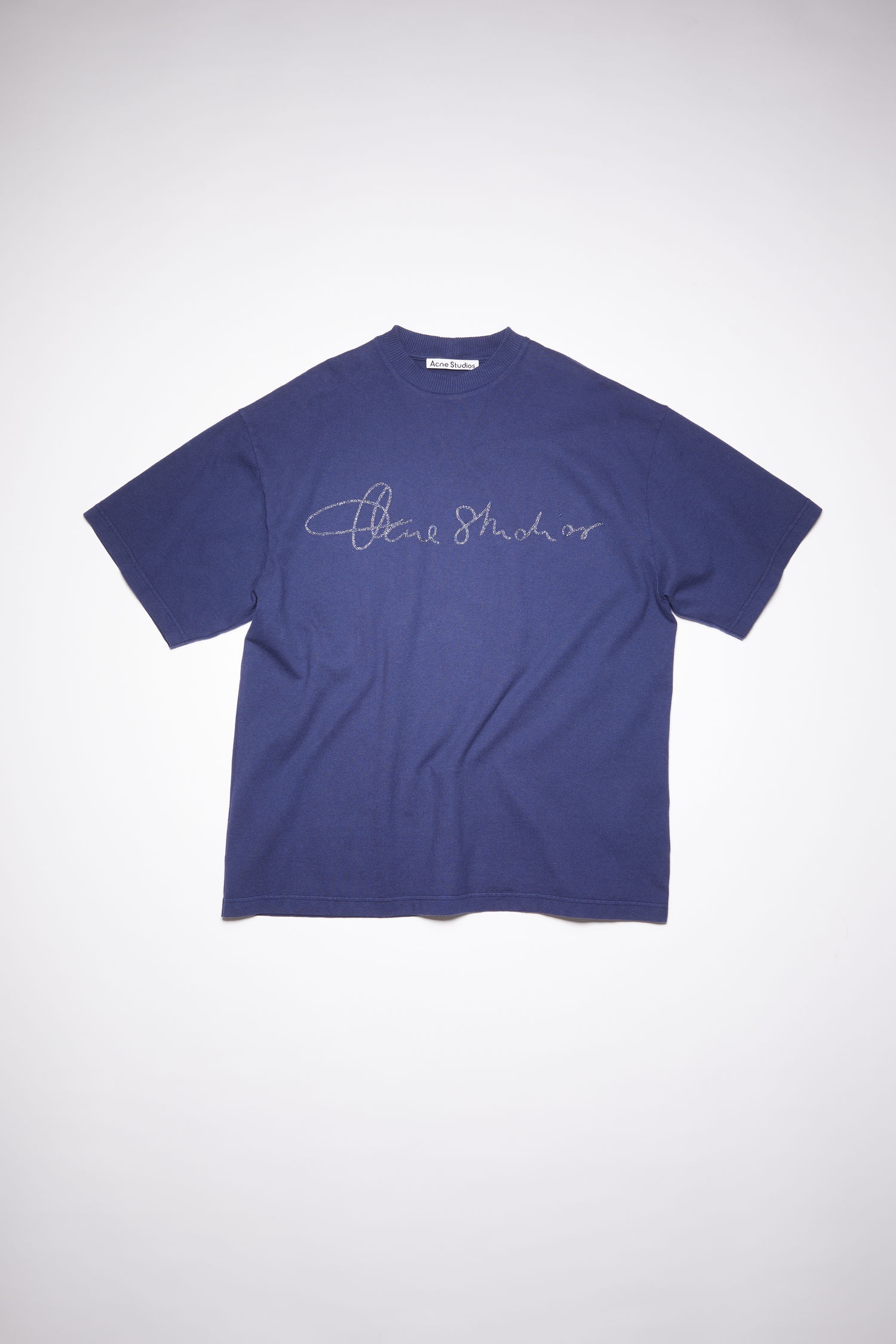 Cotton logo t-shirt - Indigo blue - 4