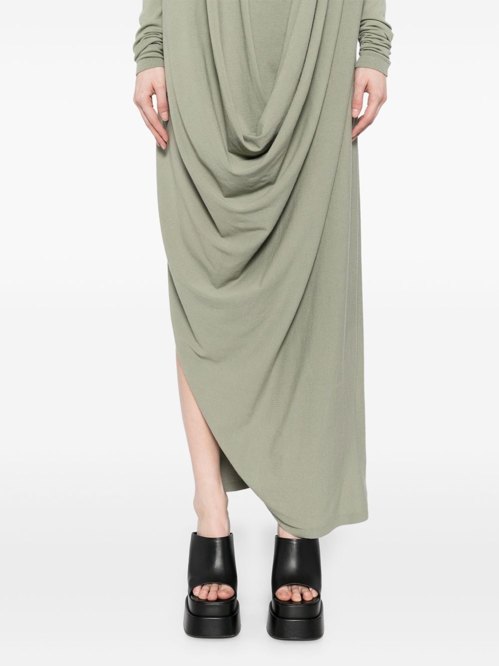 draped knitted dress - 5