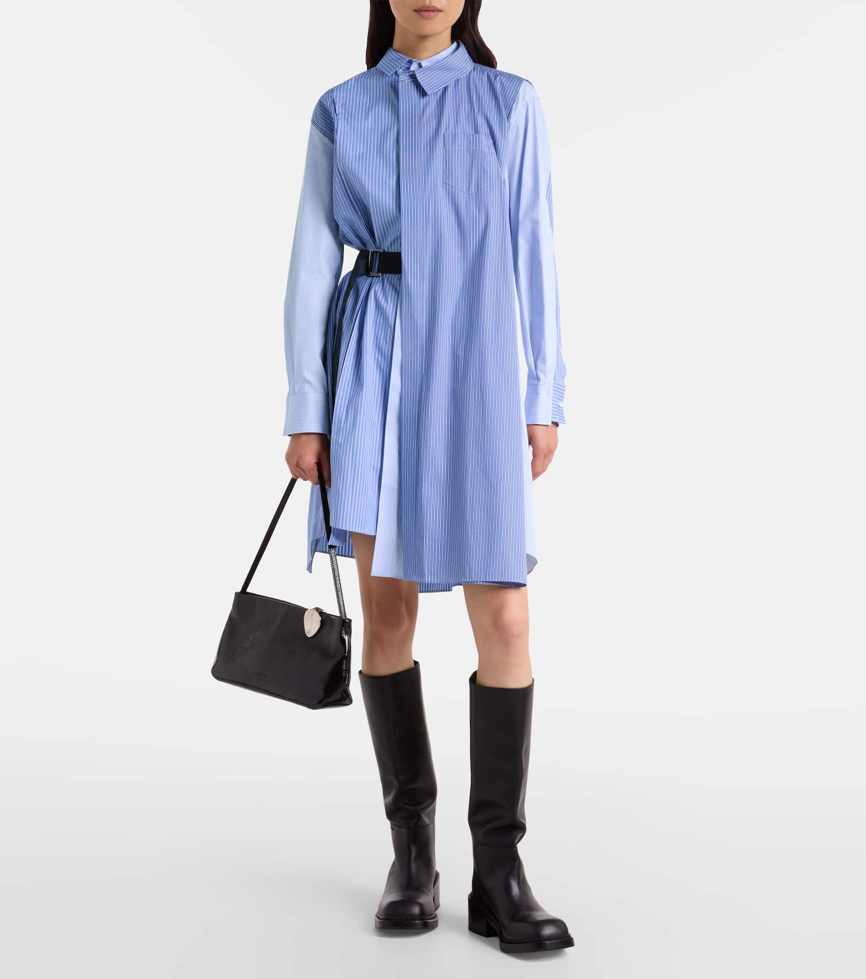 Striped cotton poplin shirt dress - 2