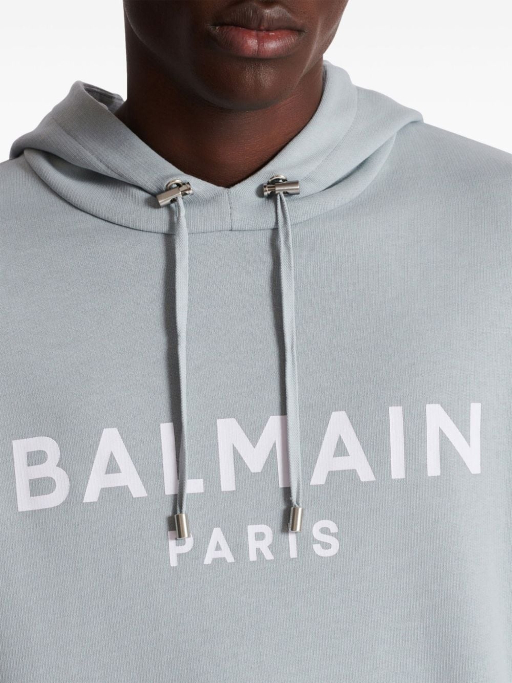 logo-print cotton hoodie - 7