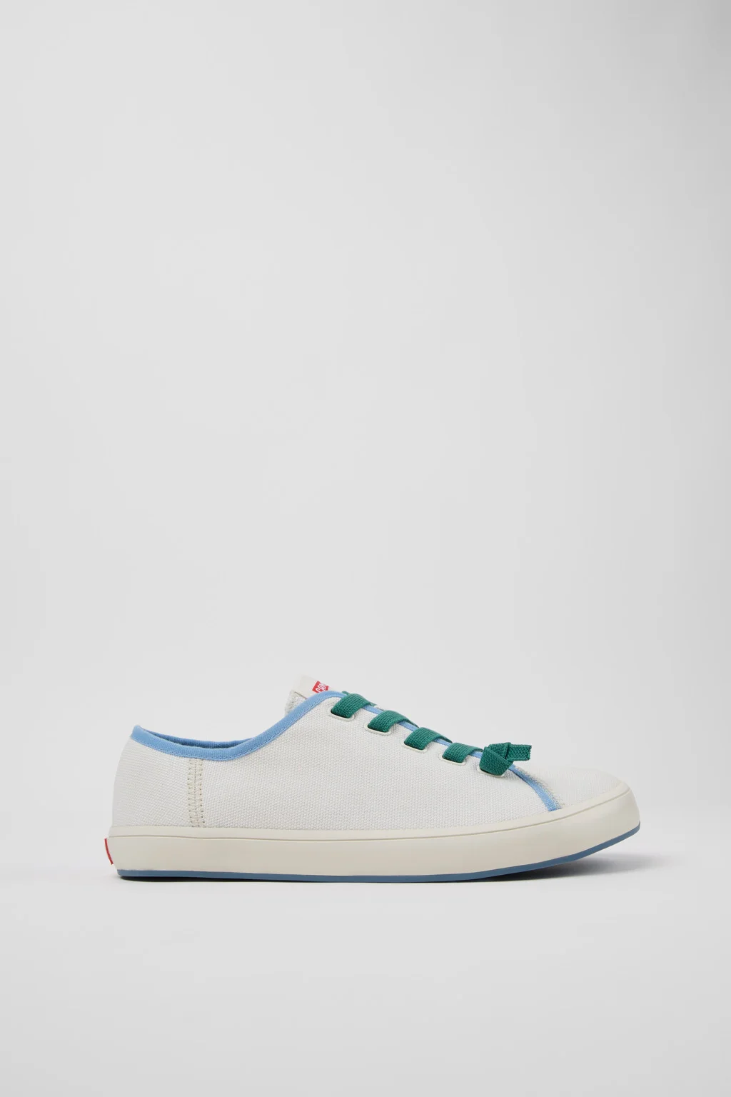 White Textile Sneakers for Men. - 1
