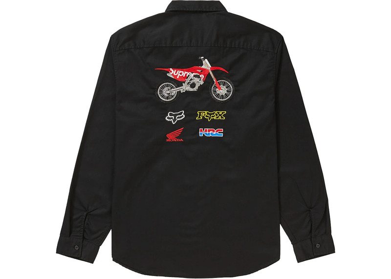 Supreme Supreme Honda Fox Racing Work Shirt Black outlook