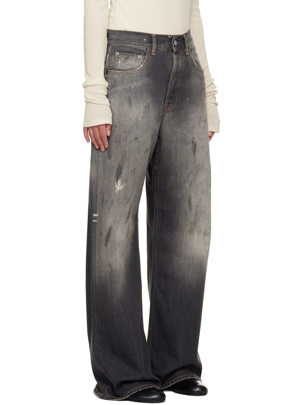Black Loose Fit Jeans - 2