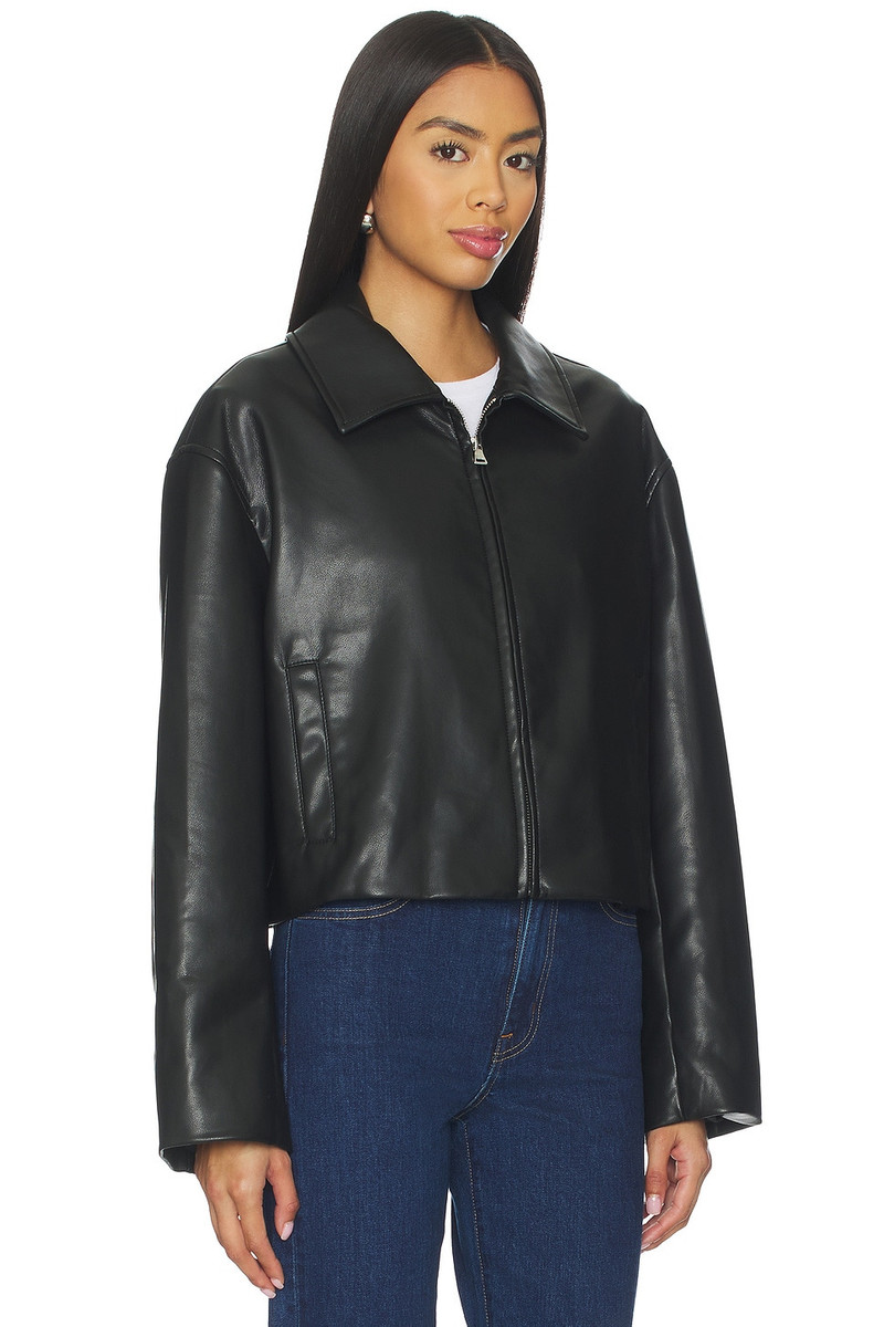 Enza Costa Leather Minimal Jacket outlook