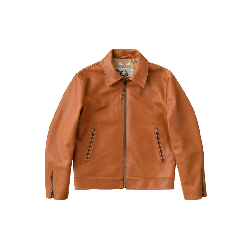 Eddy Nappa Leather Jacket Cognac - 8