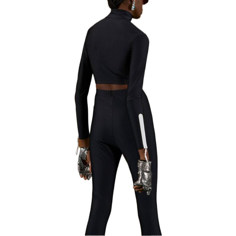 (WMNS) Gucci Sparkling Long Sleeve Track Top 'Black' 688615-XJD6D-1070 - 3