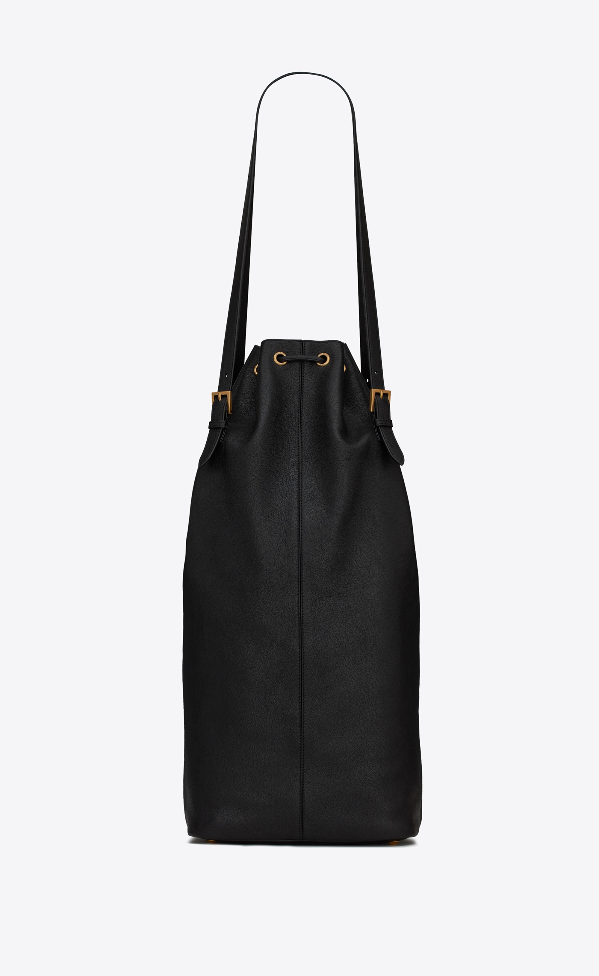 riva large bucket bag in vintage leather - 2