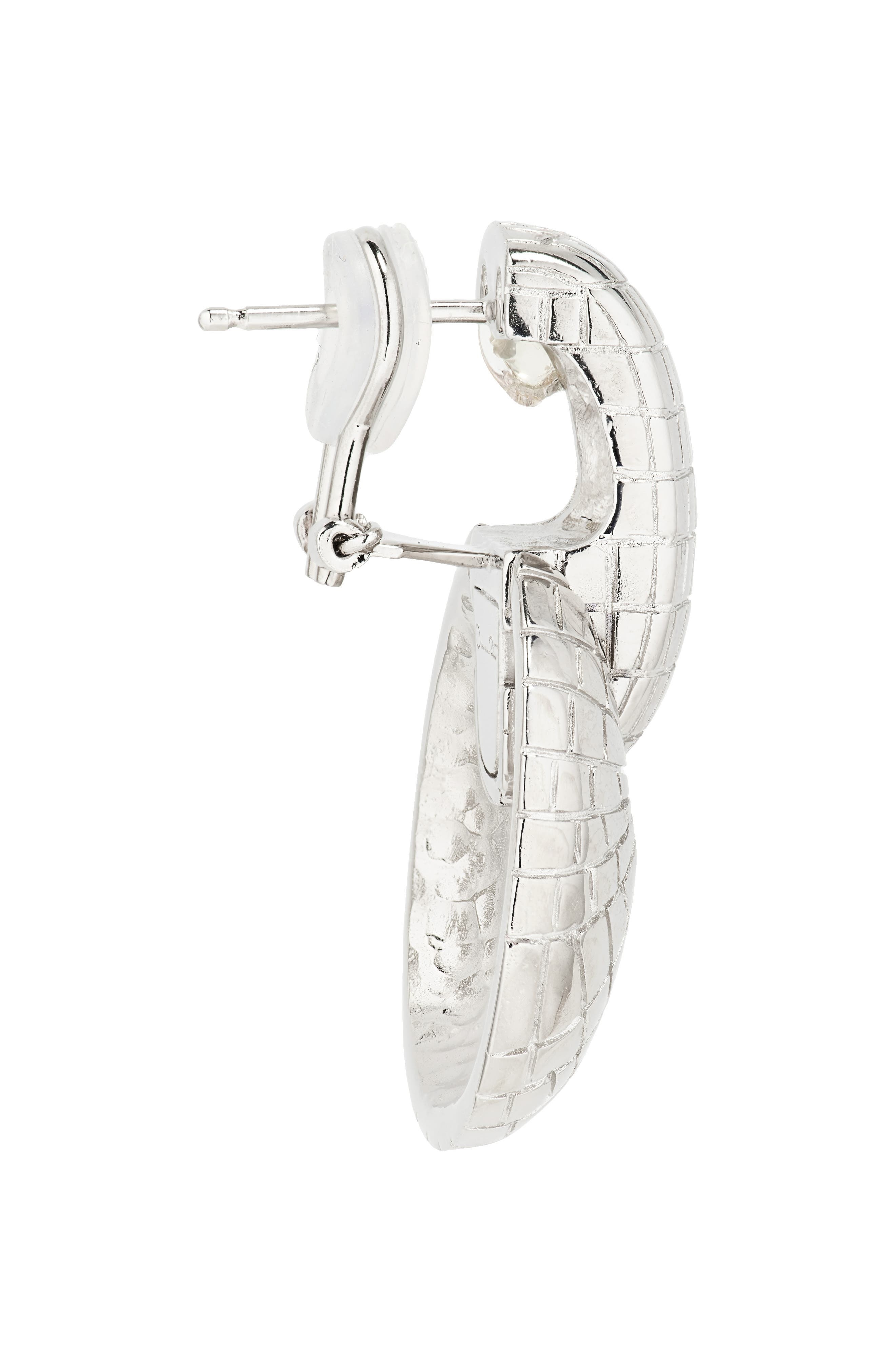 Oscar de la Renta Mosaic Texture Drop Earrings in Silver at Nordstrom - 6