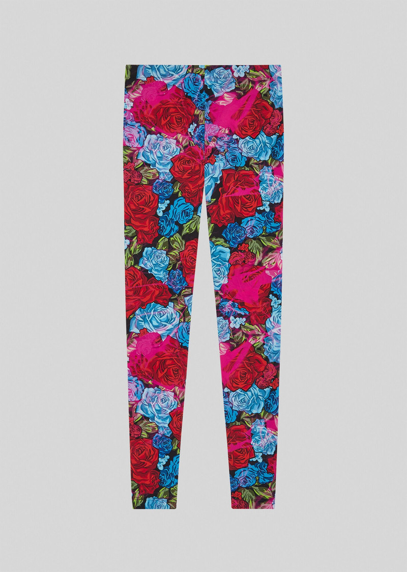 VERSACE Tie-Dye Roses Print Leggings outlook
