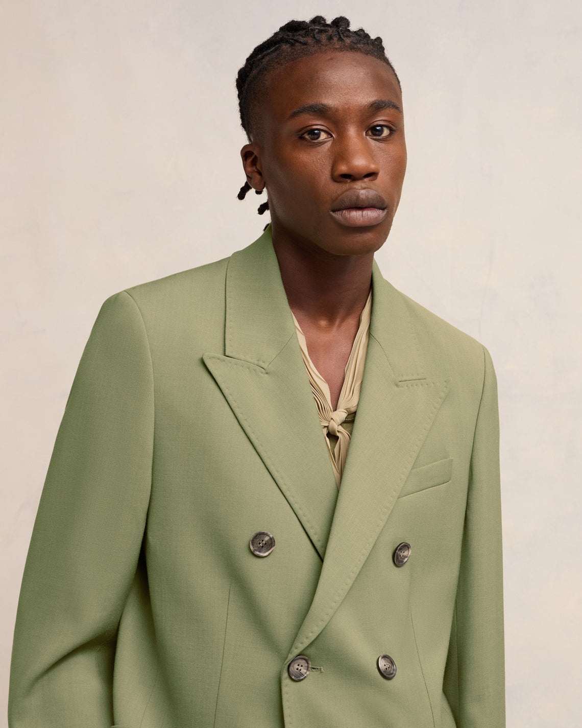 ジャケット AMI PARIS POWDER DOUBLE-BREASTED JACKET LODEN Ami Alexandre Mattiussi Buttoned Jacket | AMI PARIS