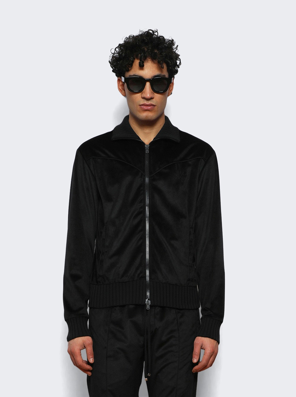 Velvet Track Jacket Black - 2