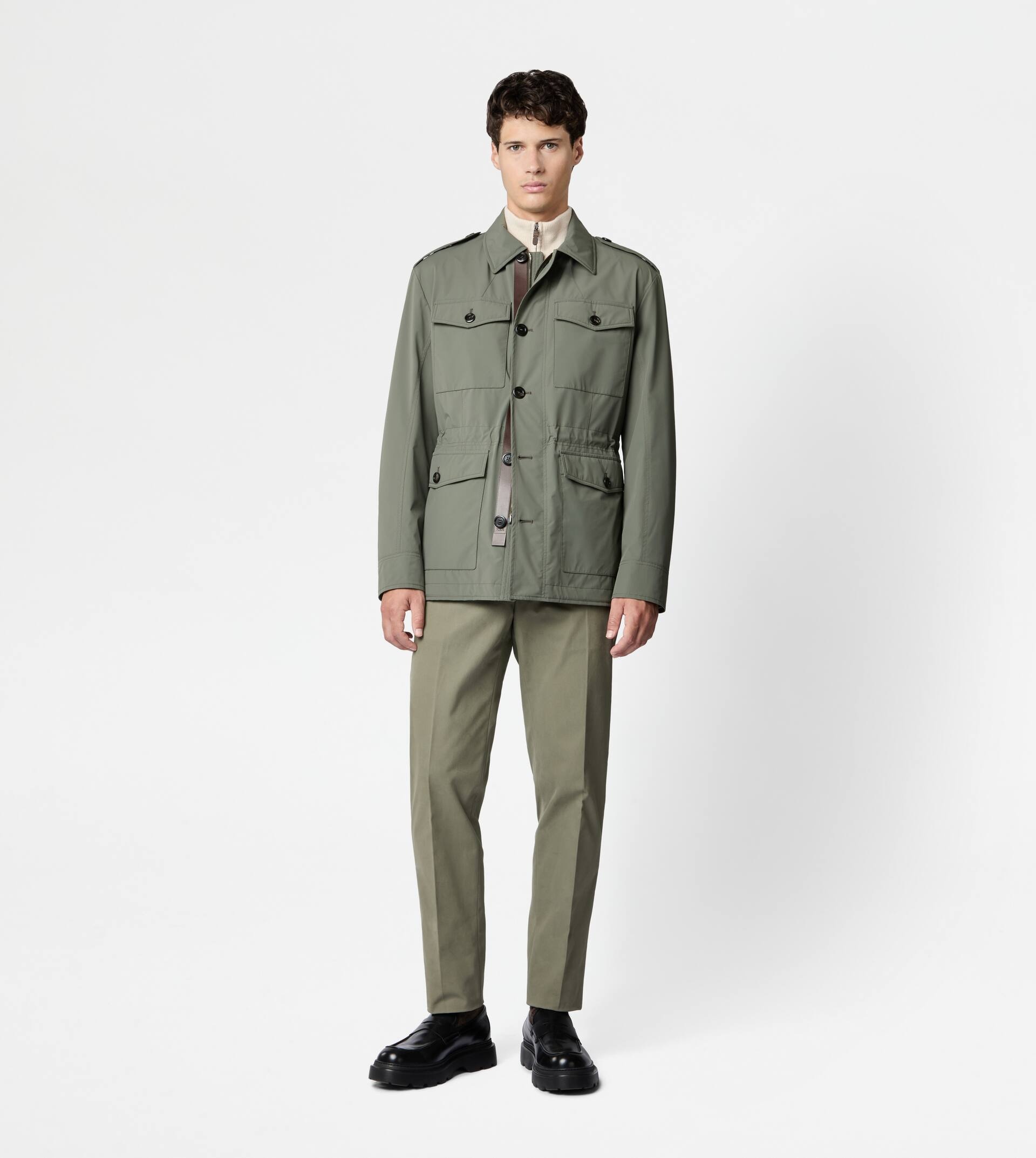 FIELD JACKET IN TECHNICAL FABRIC - GREEN - 2