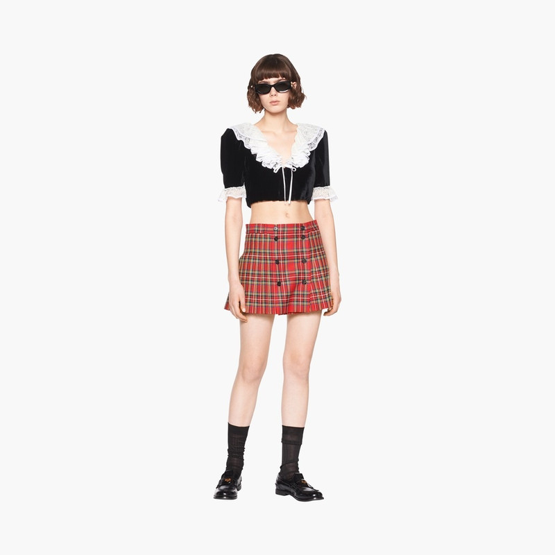 Miu Miu Plaid skirt outlook