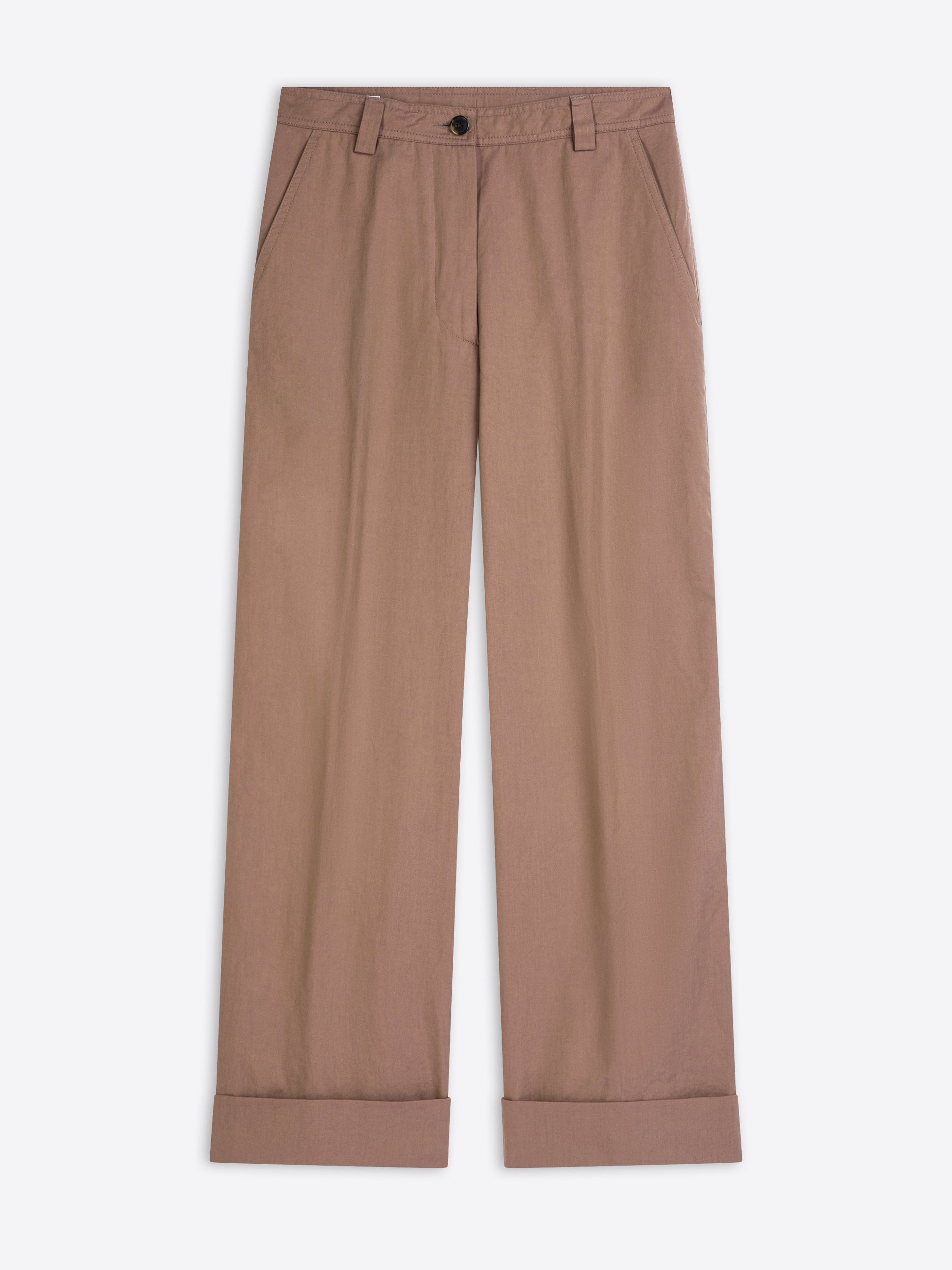 CUFFED COTTON PANTS - 1