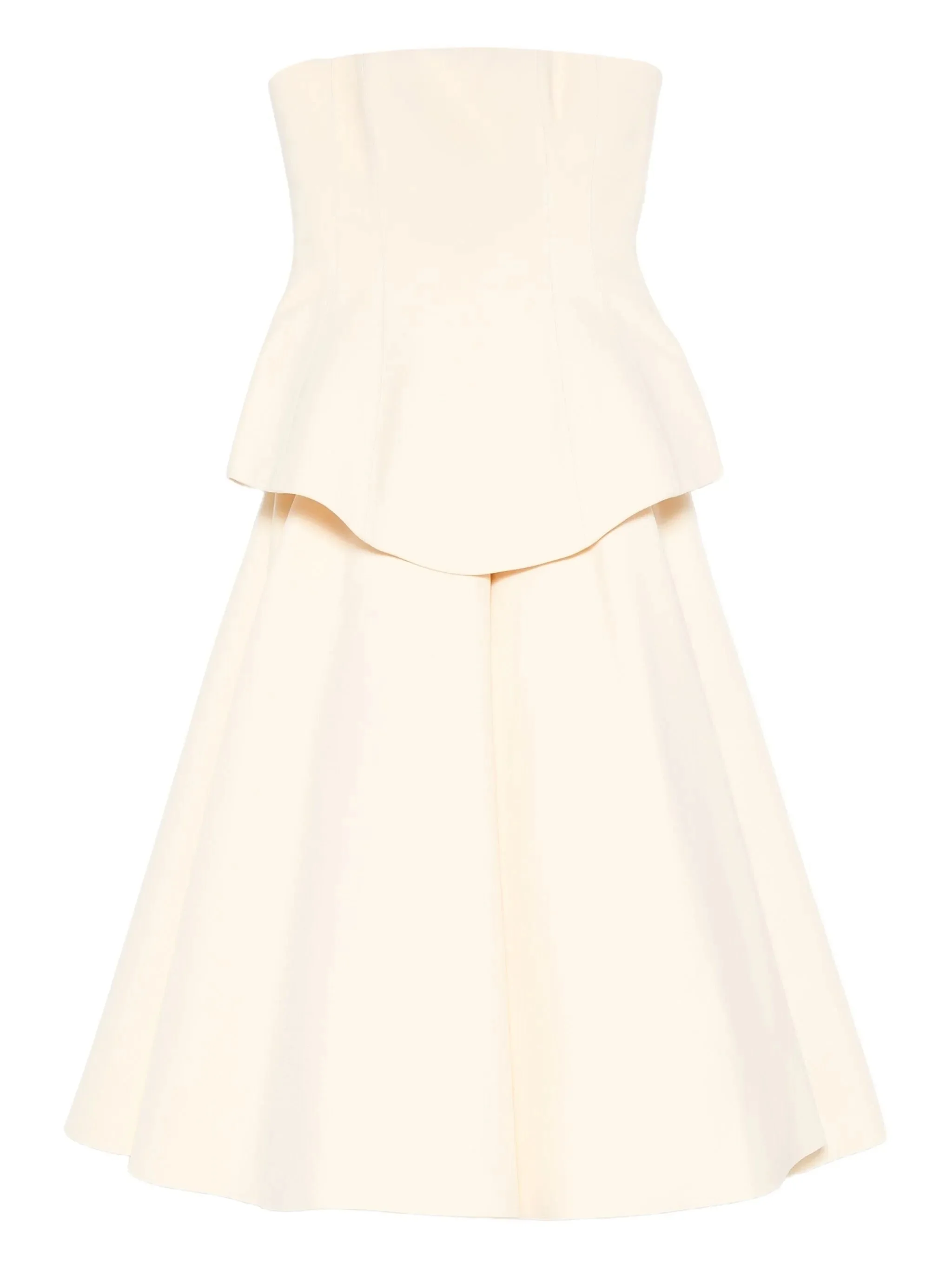 Solace London Ada Strapless Peplum Midi Dress - 1