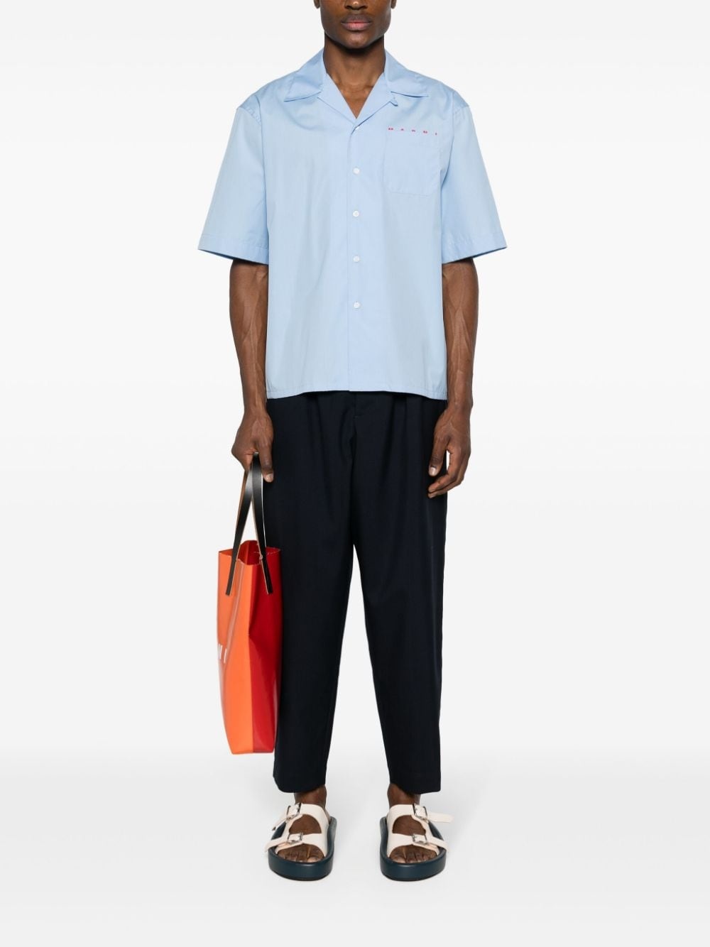 pleat-detail tapered trousers - 2