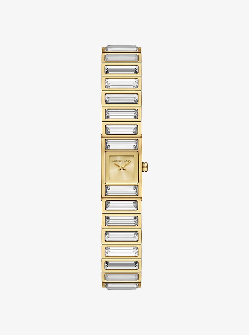 Limited-Edition Mini Darrington Pavé Bezel Gold-Tone Watch - 1
