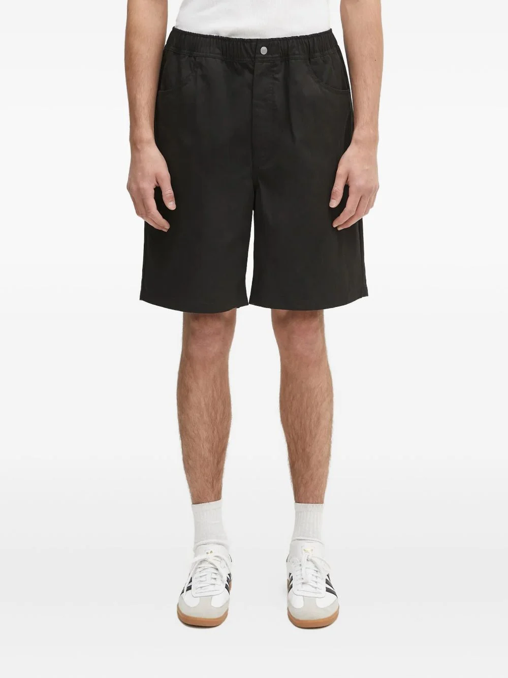 elastic-waistband shorts - 1