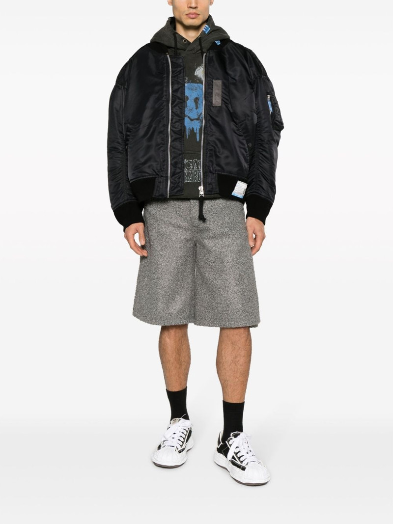 Maison MIHARAYASUHIRO panelled wool bomber jacket outlook