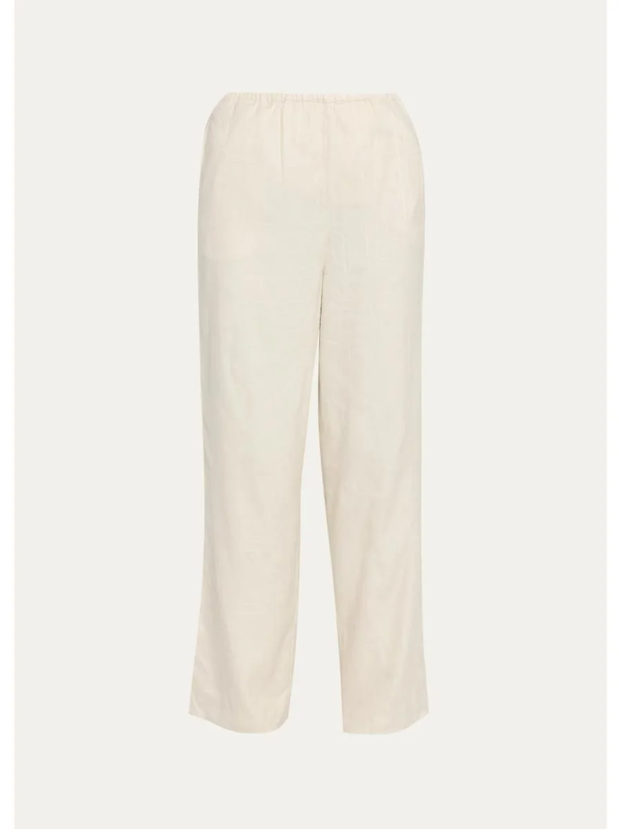 Monogram Flannel Straight-Leg Trousers - 1