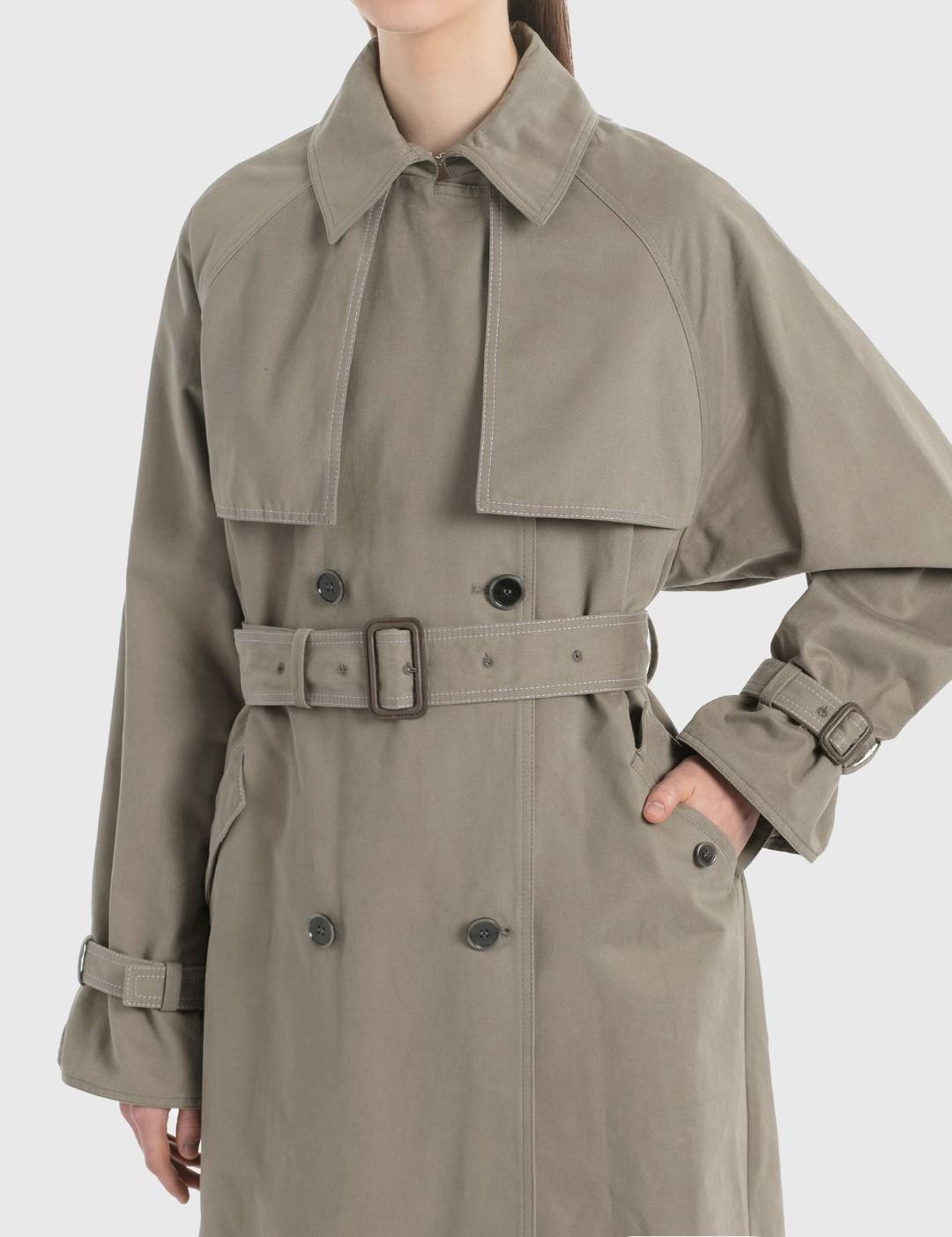 Double-Breasted Trench Coat - 3